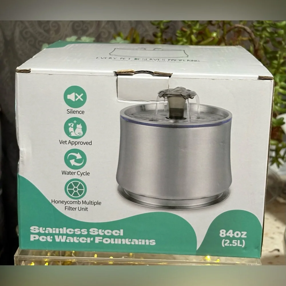 NEW Stainless Steel Pet Water Dispenser 🐈 🐕